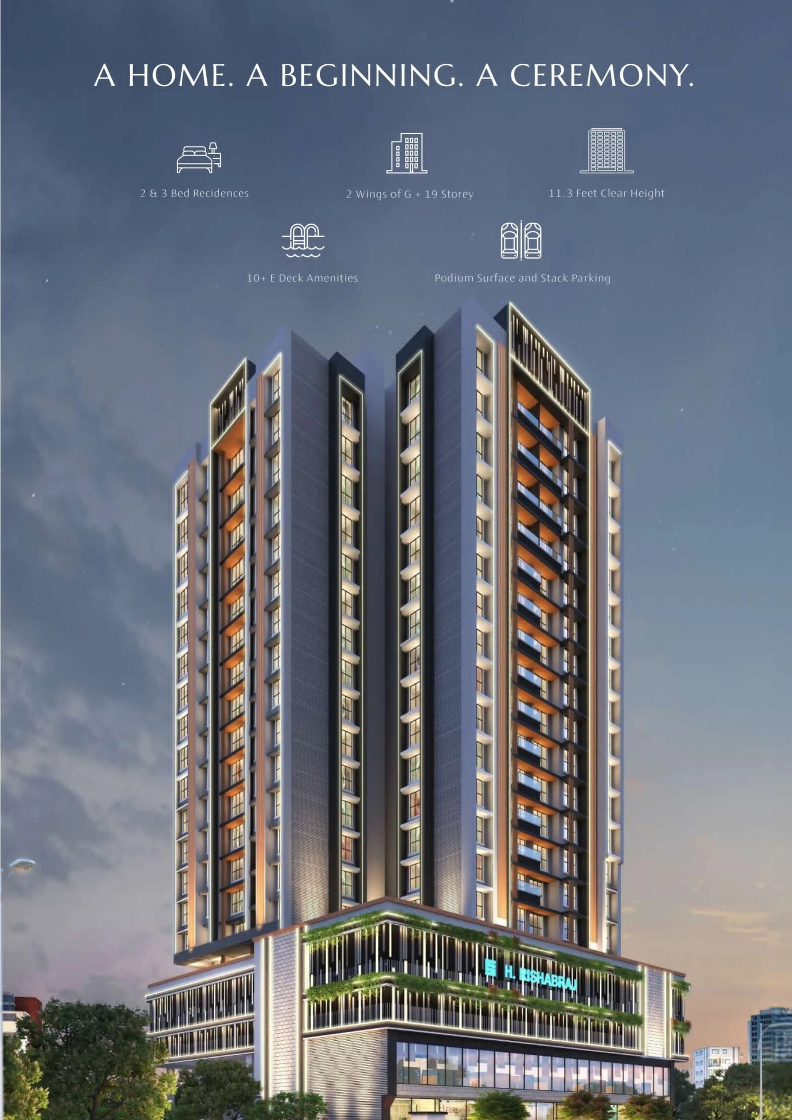 Rishabraj Ceramont elevation view
